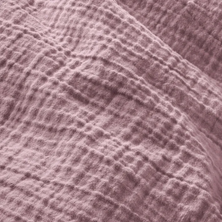 INSPIRATION HOME Musselin-Bettwäsche 135 x 200 cm mauve