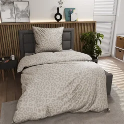 INSPIRATION HOME Satin-Bettwäsche LEO 135 x 200 cm beige