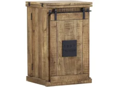 INTERhome Barschrank BARNEY 60-120 x 52 cm Mango Massivholz/schwarz