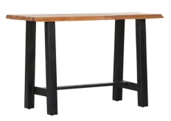 INTERhome Bartisch TENSIO 140 x 60 cm Akazie Massivholz/schwarz