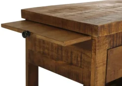 INTERhome Barwagen BARNEY 97 x 85 cm Mango Massivholz/schwarz