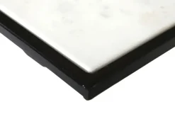 INTERhome Beistelltisch CHUCK Marmor 50 x 28 x 56 cm pulverbeschichtet Marmor-Dekor Weiß