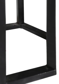 INTERhome Beistelltisch CHUCK 2er-Set Metall pulverbeschichtet 23 x 20 x 60 cm/19 x 16 x 50 cm Schwarz
