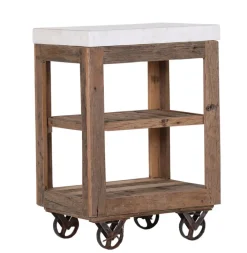 INTERhome Beistelltisch COCINA weiß/ braun