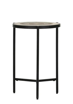 INTERhome Beistelltisch SANTA CRUZ Ø 40 cm Mango Massiv/schwarz