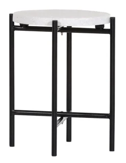 INTERhome Beistelltisch TERRAZZO 33 x 40 cm grau/ schwarz