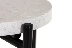 INTERhome Beistelltisch TERRAZZO 33 x 40 cm grau/ schwarz