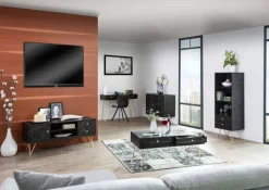 INTERhome Couchtisch SCAN schwarz/ goldfarbig