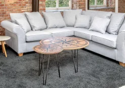 INTERhome Couchtisch YANKEE 90 x 44 cm braun/ schwarz