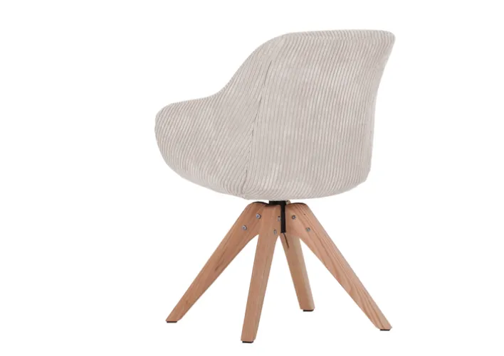 INTERhome Drehsessel CHILL beige/Eiche massiv natur