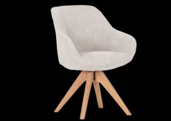 INTERhome Drehsessel CHILL beige/Eiche massiv natur