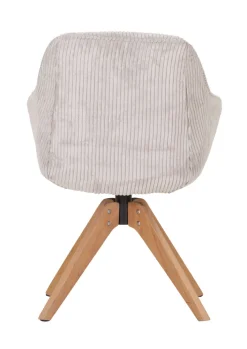 INTERhome Drehsessel CHILL beige/Eiche massiv natur