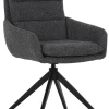 INTERhome Drehsessel LEIA dunkelgrau/schwarz