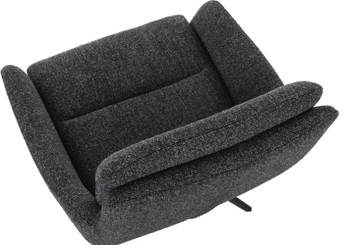 INTERhome Drehsessel LEIA dunkelgrau/schwarz