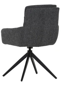 INTERhome Drehsessel LEIA dunkelgrau/schwarz