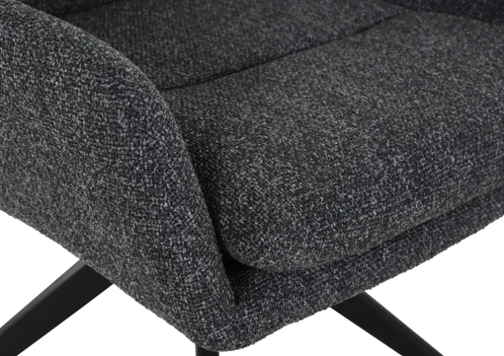 INTERhome Drehsessel LEIA dunkelgrau/schwarz