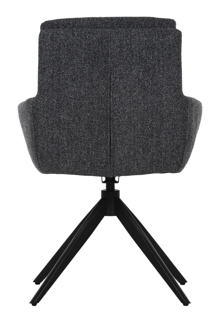 INTERhome Drehsessel LEIA dunkelgrau/schwarz