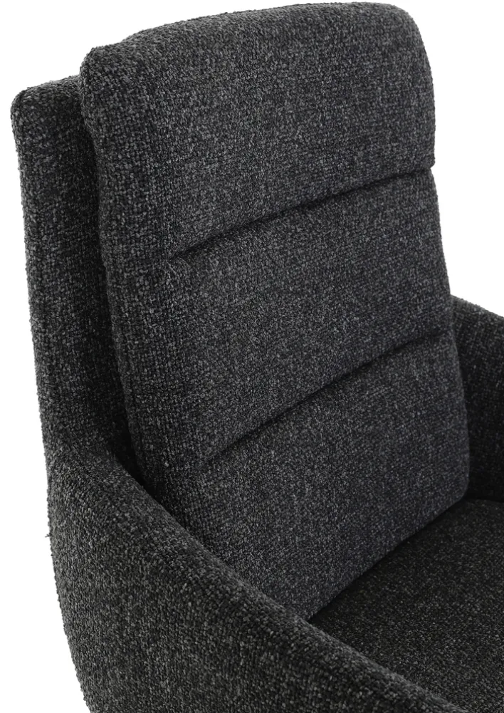 INTERhome Drehsessel LEIA dunkelgrau/schwarz