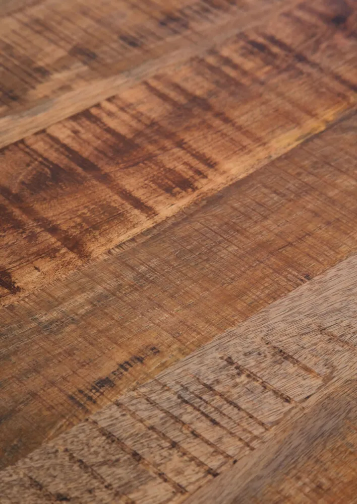 INTERhome Esstisch BALTIC 105 x 76 cm braun / schwarz Mango massiv