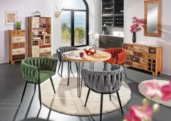 INTERhome Esstisch BALTIC 105 x 76 cm braun / schwarz Mango massiv