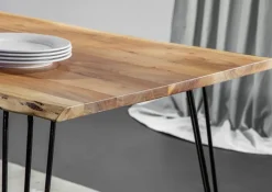 INTERhome Esstisch GRAHAM 140 x 90 cm Akazie massiv/schwarz