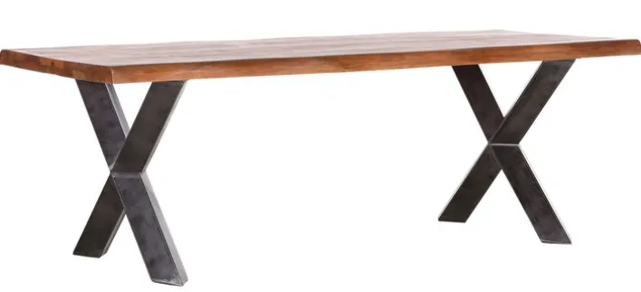 INTERhome Esstisch NORMANDY 200 x 100 cm braun/ schwarz