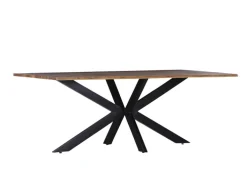 INTERhome Esstisch TENSIO 200 x 100 cm Akazie massiv natur/schwarz