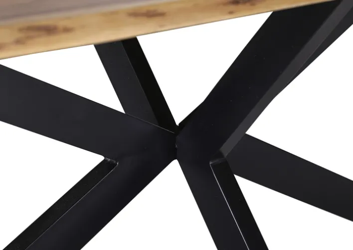 INTERhome Esstisch TENSIO 200 x 100 cm Akazie massiv natur/schwarz