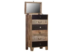 INTERhome Kommode PUNO 42 x 120 cm braun/ mehrfarbig