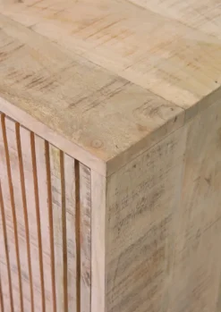 INTERhome Konsole NEMESIS 130 x 75 cm Mango massiv natur/Metallgestell schwarz