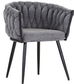 INTERhome Polsterstuhl WEAVY grau 60 x 78 cm