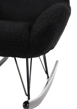 INTERhome Schaukelstuhl WAHID schwarz Schäferoptik