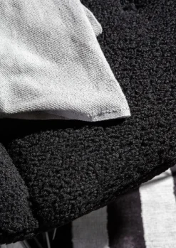 INTERhome Schaukelstuhl WAHID schwarz Schäferoptik