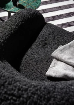 INTERhome Schaukelstuhl WAHID schwarz Schäferoptik