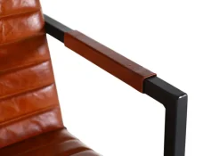 INTERhome Schwingstuhl MADRID 2er Set cognac/ schwarz