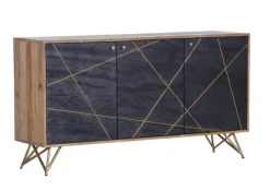INTERhome Sideboard LEVI 145 x 80 cm braun/ schwarz