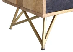 INTERhome Sideboard LEVI 145 x 80 cm braun/ schwarz