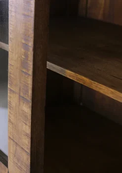 INTERhome Vitrine BARNEY 100 x 190 cm Mango Massivholz/schwarz