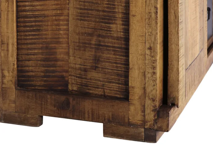 INTERhome Vitrine BARNEY 100 x 190 cm Mango Massivholz/schwarz