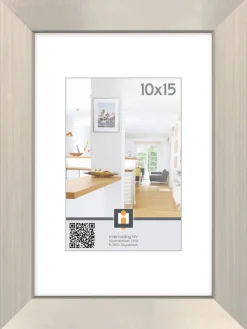 INTERTRADING Bilderrahmen 10 x 15 LIVORNO Silberfarbig