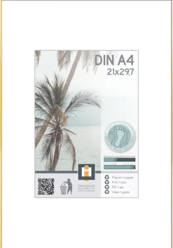 INTERTRADING Bilderrahmen KYOTO 21 x 30 cm goldfarbig