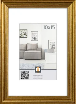 INTERTRADING Bilderrahmen SALERNO 10 x 15 cm goldfarbig