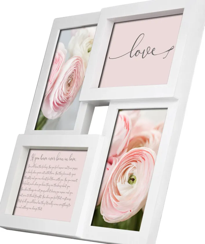 INTERTRADING Kollage Bilderrahmen GONDEL 28,3 x 28,3 cm Kunststoff weiß