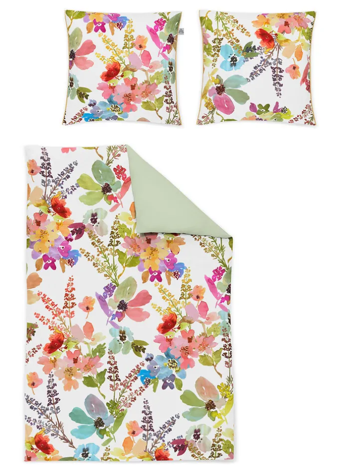 irisette Mako-Satin-Bettwäsche JUWEL-K 135 x 200 cm mehrfarbig