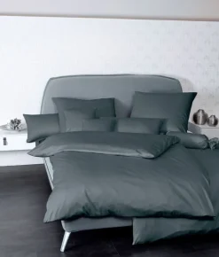 Janine Mako-Satin-Kissenhülle COLORS 40 x 80 cm anthrazit