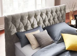 JOOP! Boxspringbett CUBIC CHESTERFIELD 180 x 200 cm grau