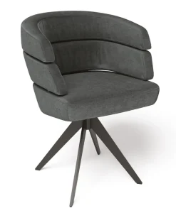 JOOP! Esszimmerstuhl Chenillo grau/schwarz