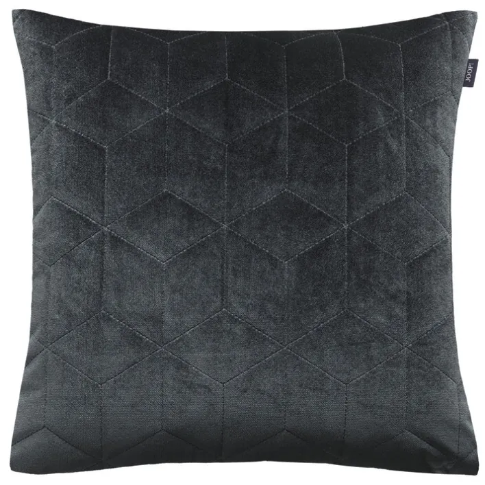 JOOP! Kissenhülle J-VELVETY 45 x 45 cm schwarz/grau
