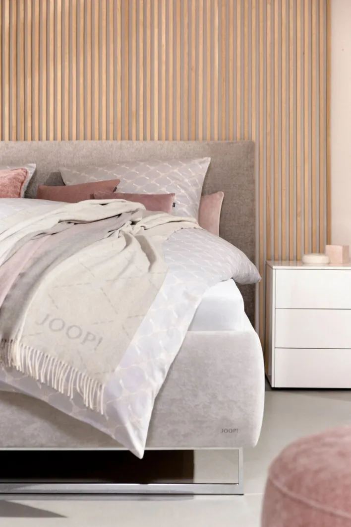 JOOP! Polsterbett BEDSYSTEM 180 x 200 cm grau/ beige