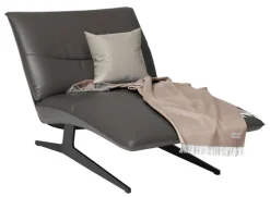 JOOP! Polsterliege Lederbezug moorgrau